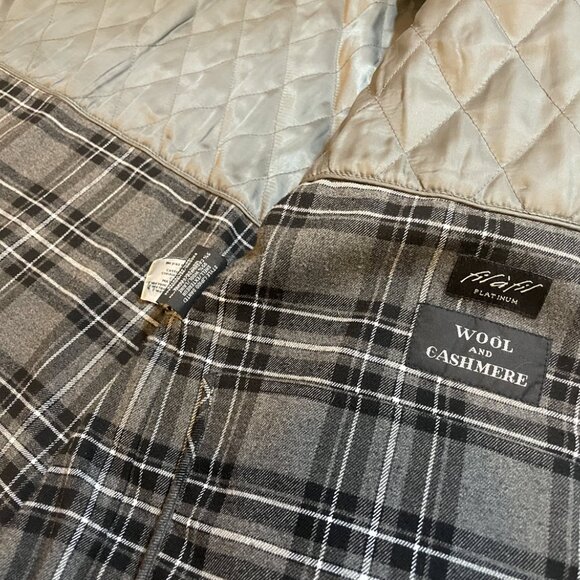 Men's FilaFil Platinum Wool & Cashmere Blend Charcoal Gray Coat (Med) - Picture 6 of 8